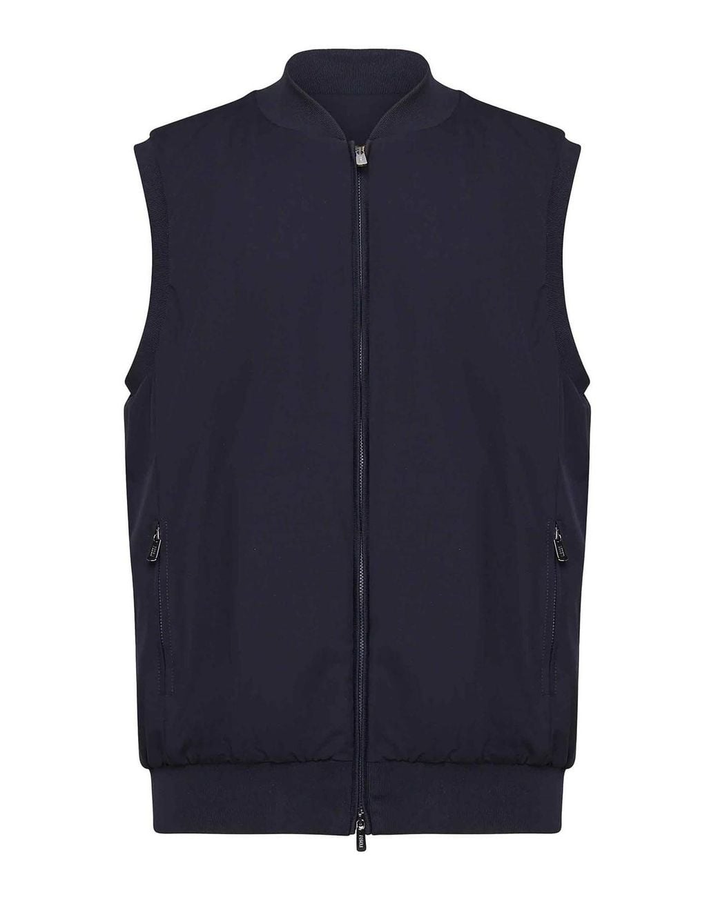 Fedeli Blue Nylon Vest for men