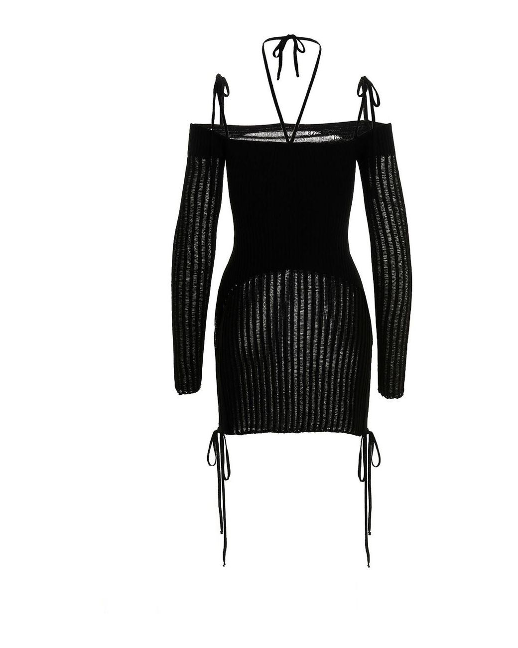 ANDREADAMO Black Cut-Out Dress