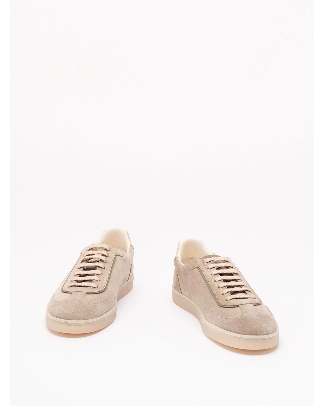 Brunello Cucinelli Pink Suede Sneakers for men