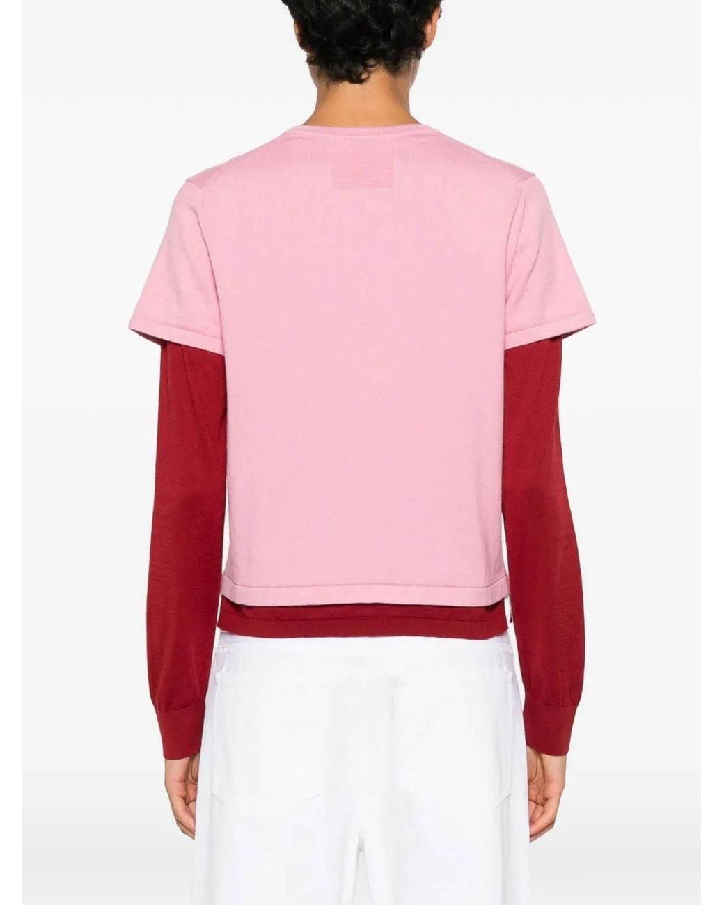 Guest In Residence Red Sweater Double Layer