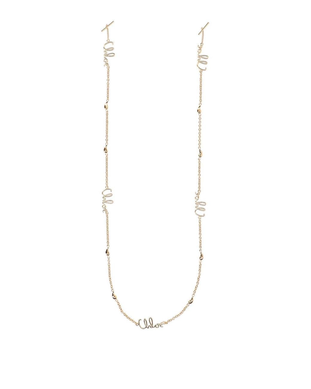 Chloé White 100% Brass Charm Jewelry Necklace