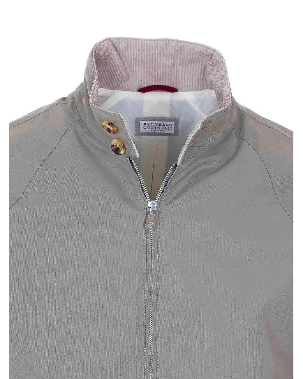 Brunello Cucinelli Gray Gabardine Jacket for men