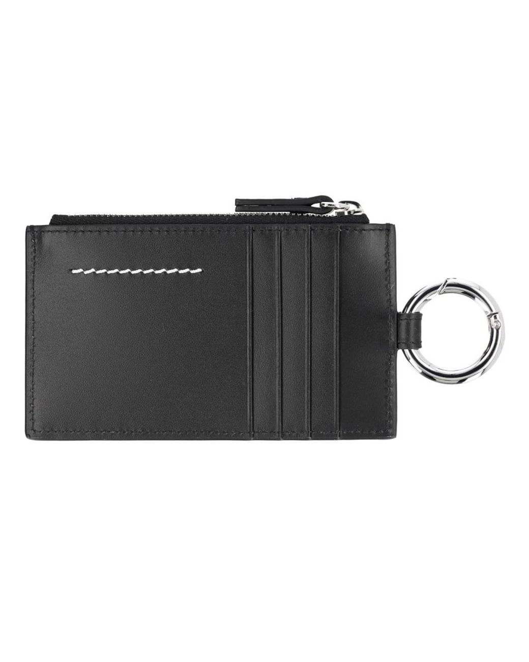 MM6 by Maison Margiela Black Zippered Card Holder
