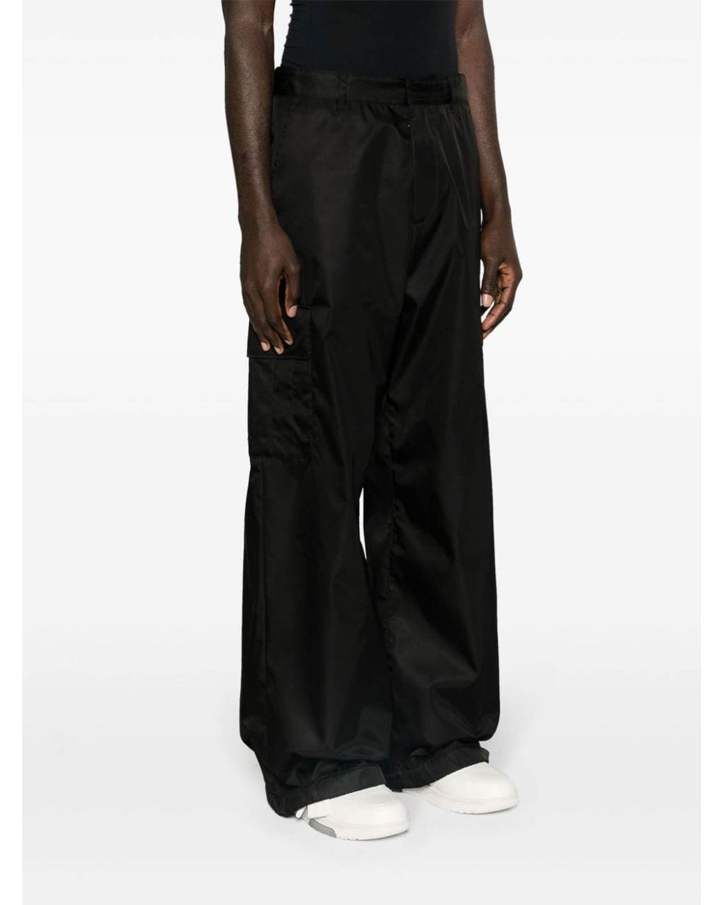 Off-White c/o Virgil Abloh Black Wide-Leg Cargo Trousers for men