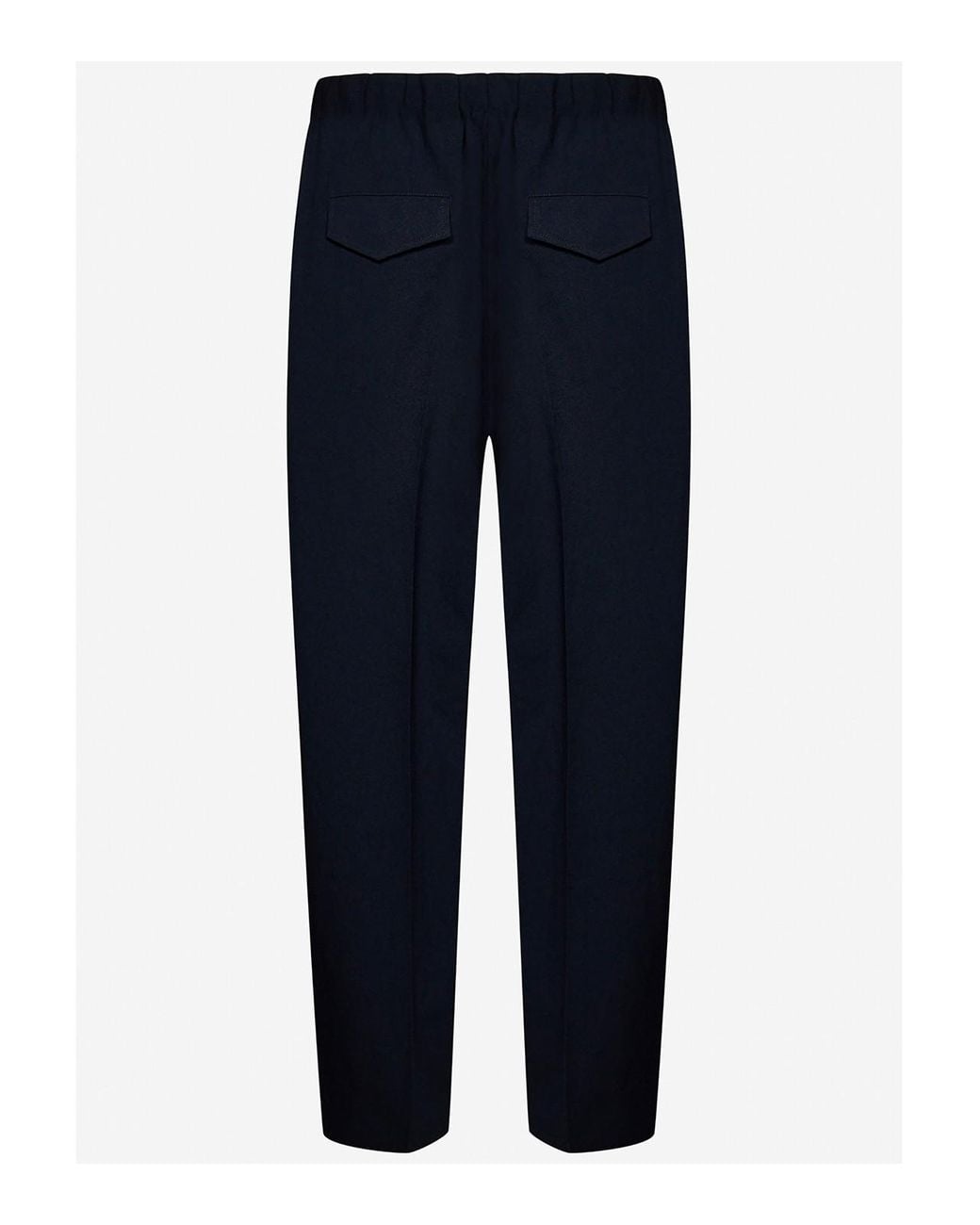 Jil Sander Blue Dark Polyester Serge Tapered Trousers for men