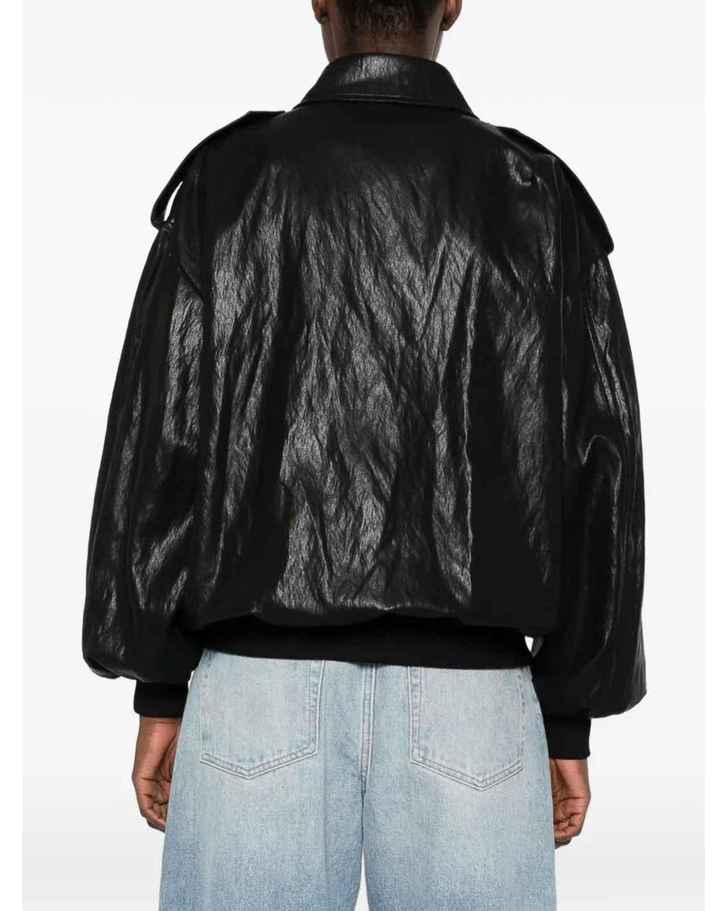 NINA 14.7 Black Faux-Leather Jacket