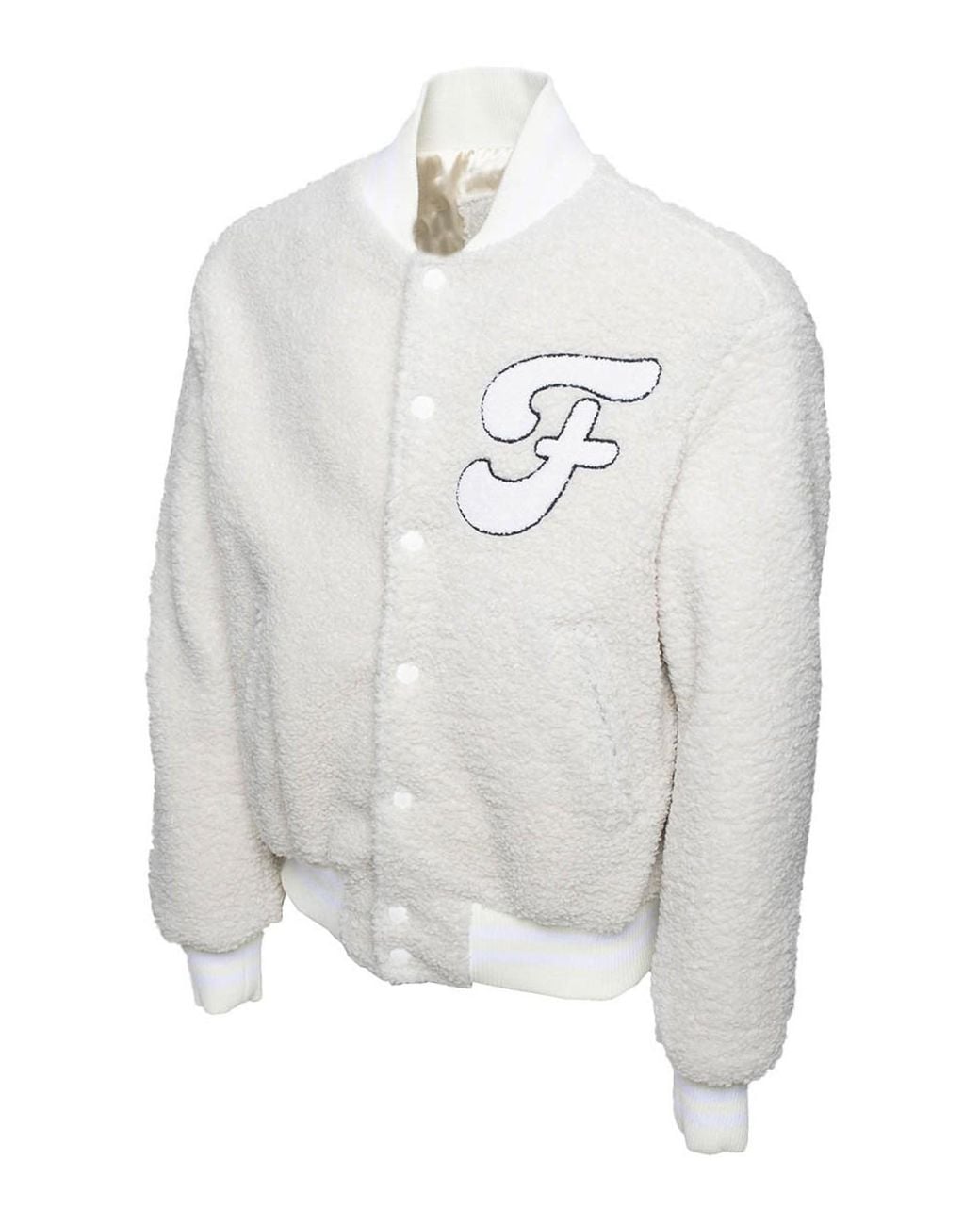 FAMILY FIRST White Varsity Teddy for men