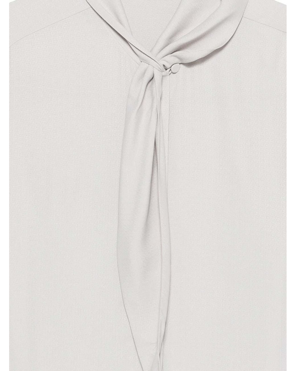 Emporio Armani White Silk Blend Blouse