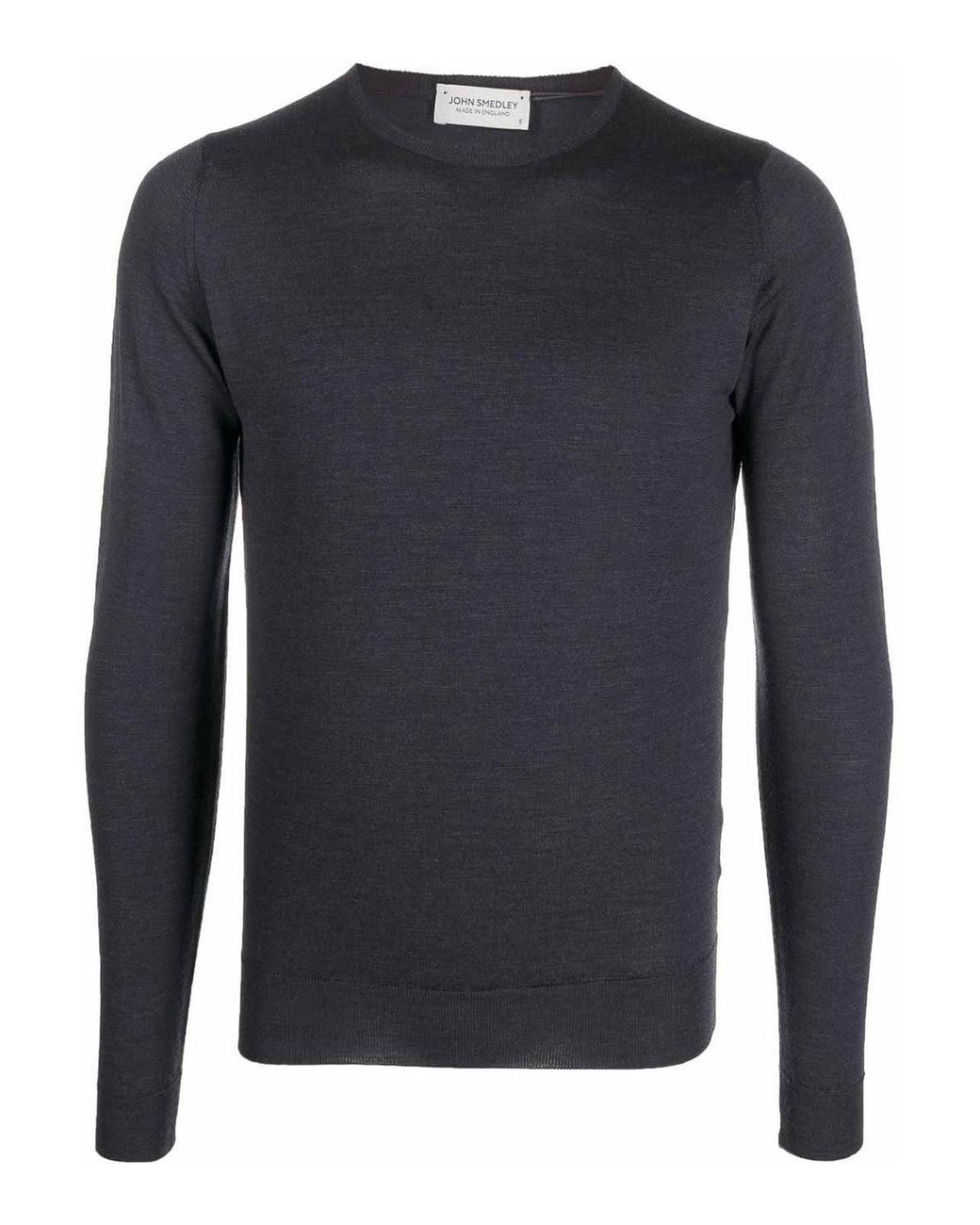 John Smedley Blue Lundy Crew-Neck Knit Sweater for men