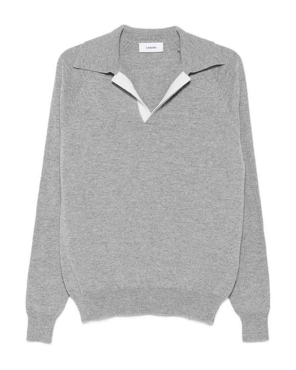 Lardini Gray Polo Shirt for men