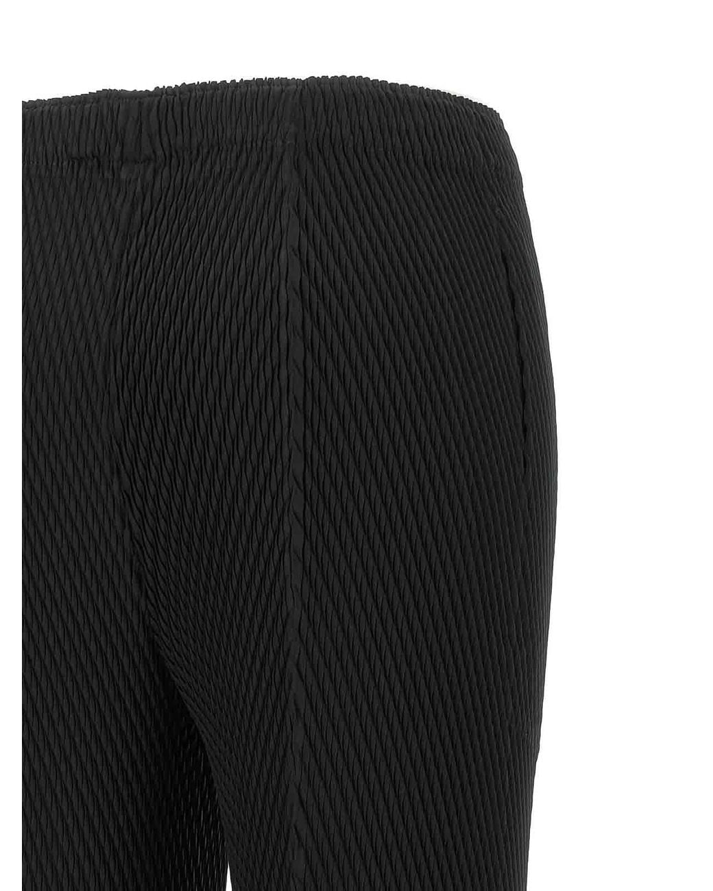 Issey Miyake Black Rhombus Pleats Technical Trousers