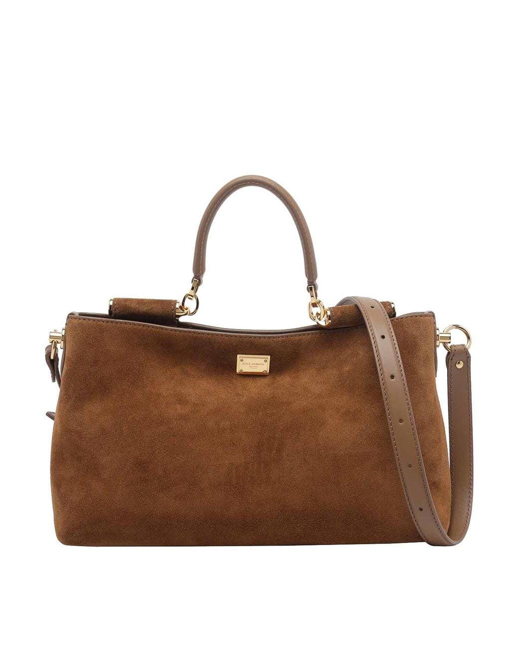 Dolce & Gabbana Brown Camel Vittoria Handbag