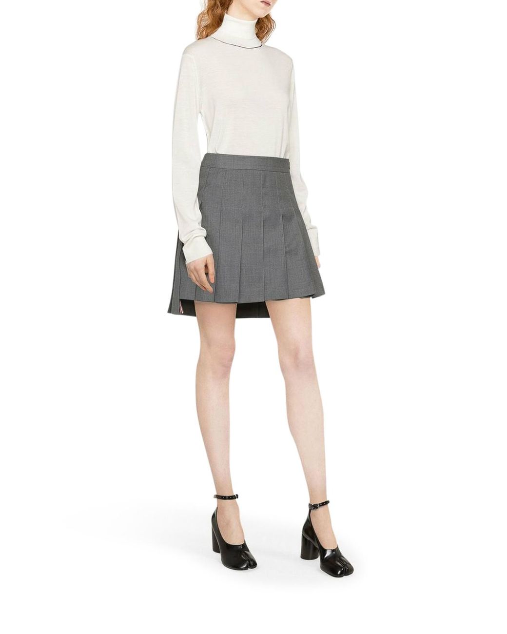 Maison Margiela White Turtleneck Wool Sweater