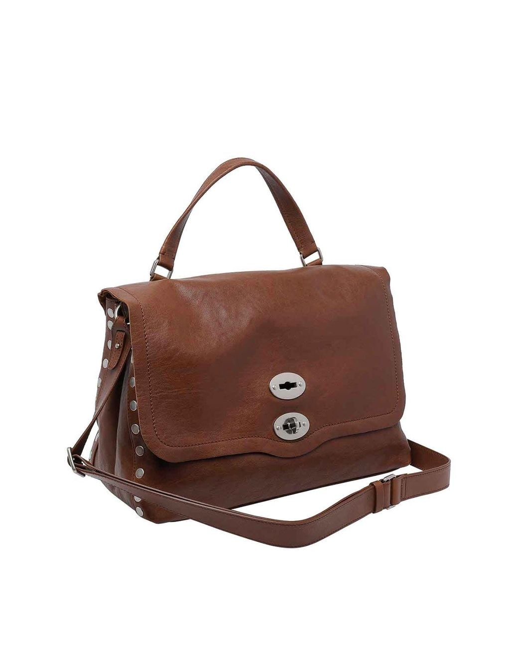 Zanellato Brown Medium Postina Tabacco Handbag