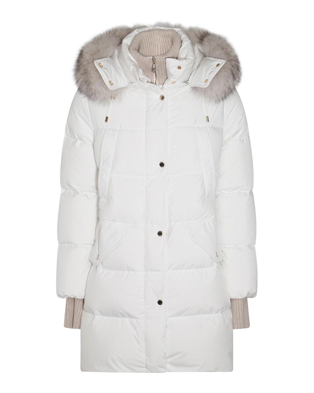 Moorer Gray Wool Down Jacket
