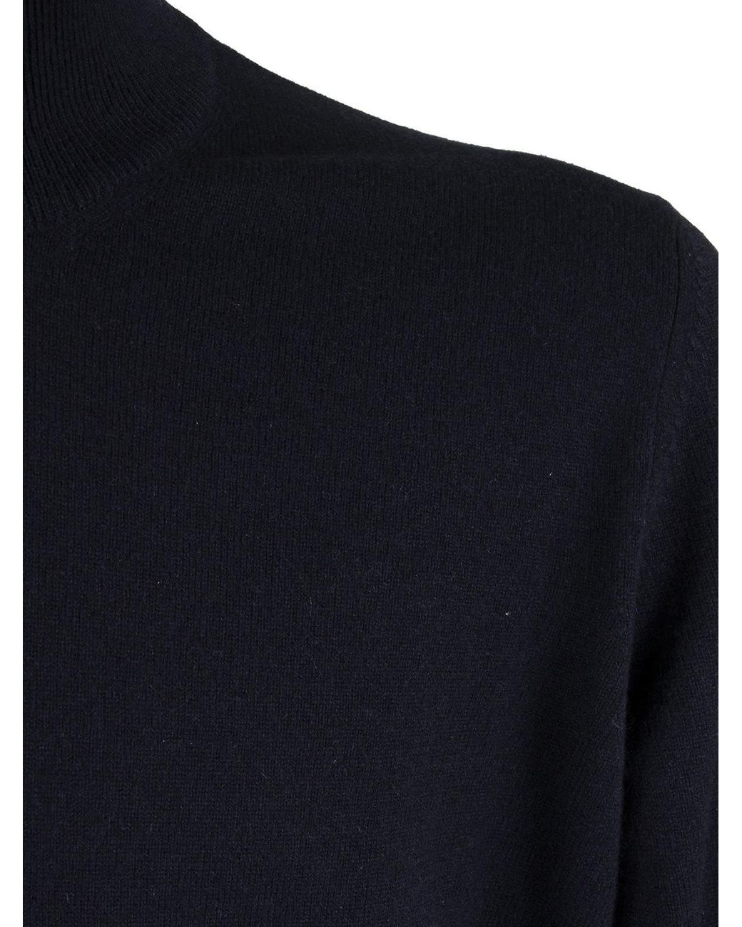 Brunello Cucinelli Blue Cashmere Turtleneck Sweater With Zipper for men