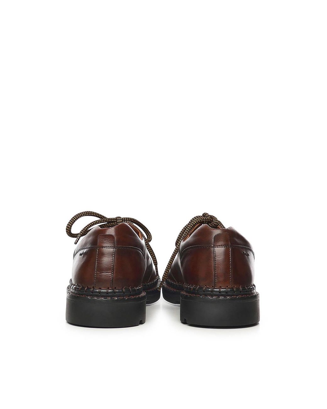 Alexander Hotto Brown Leather Lace-Up Shoes for men