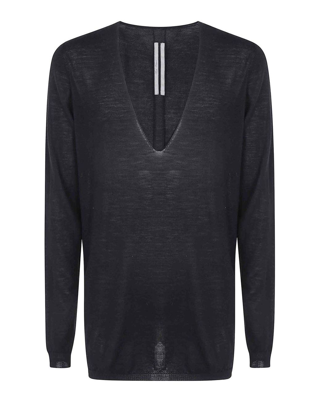 Rick Owens Blue Oversized V Sweater for men