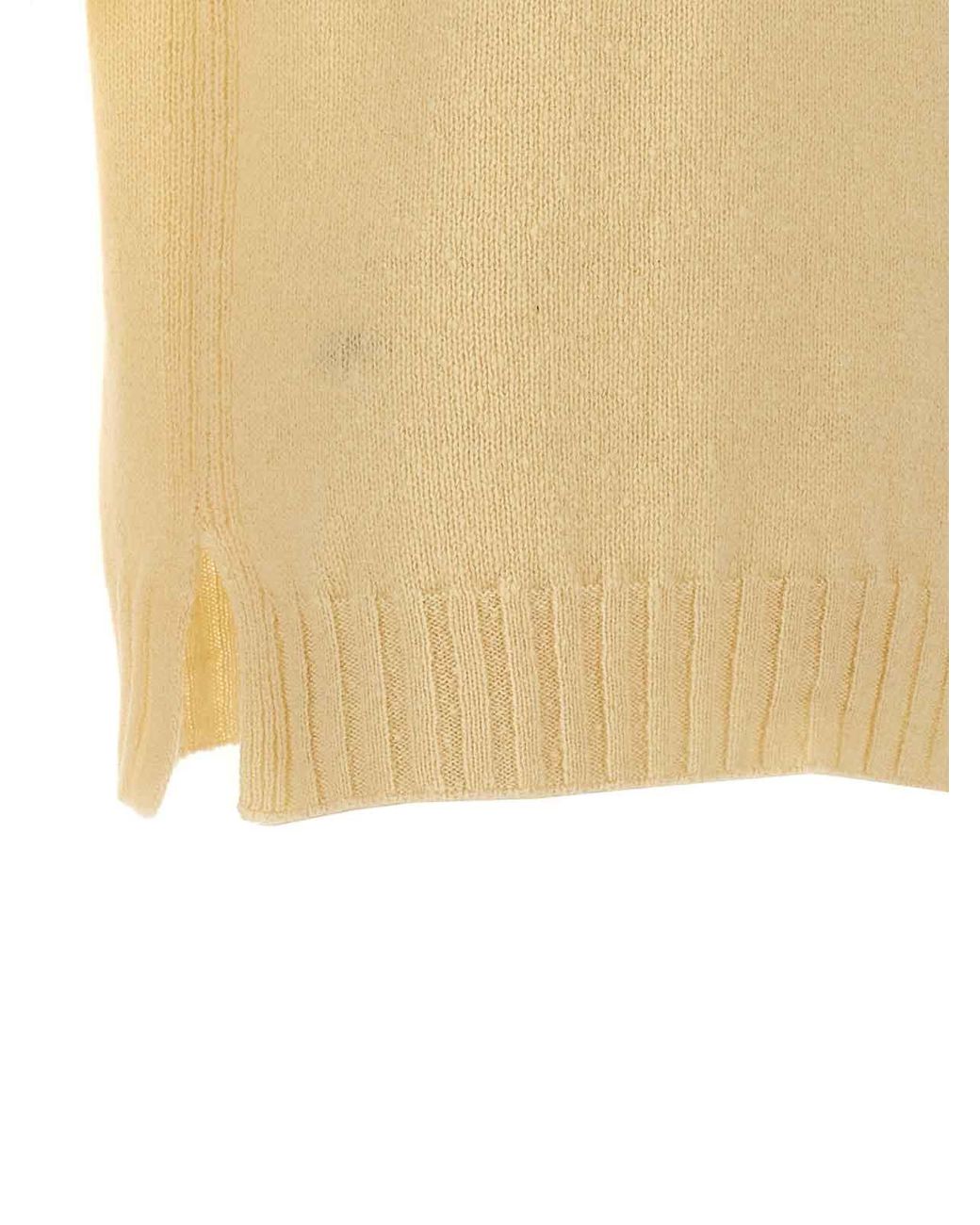 Jil Sander Yellow Wool Sweater for men