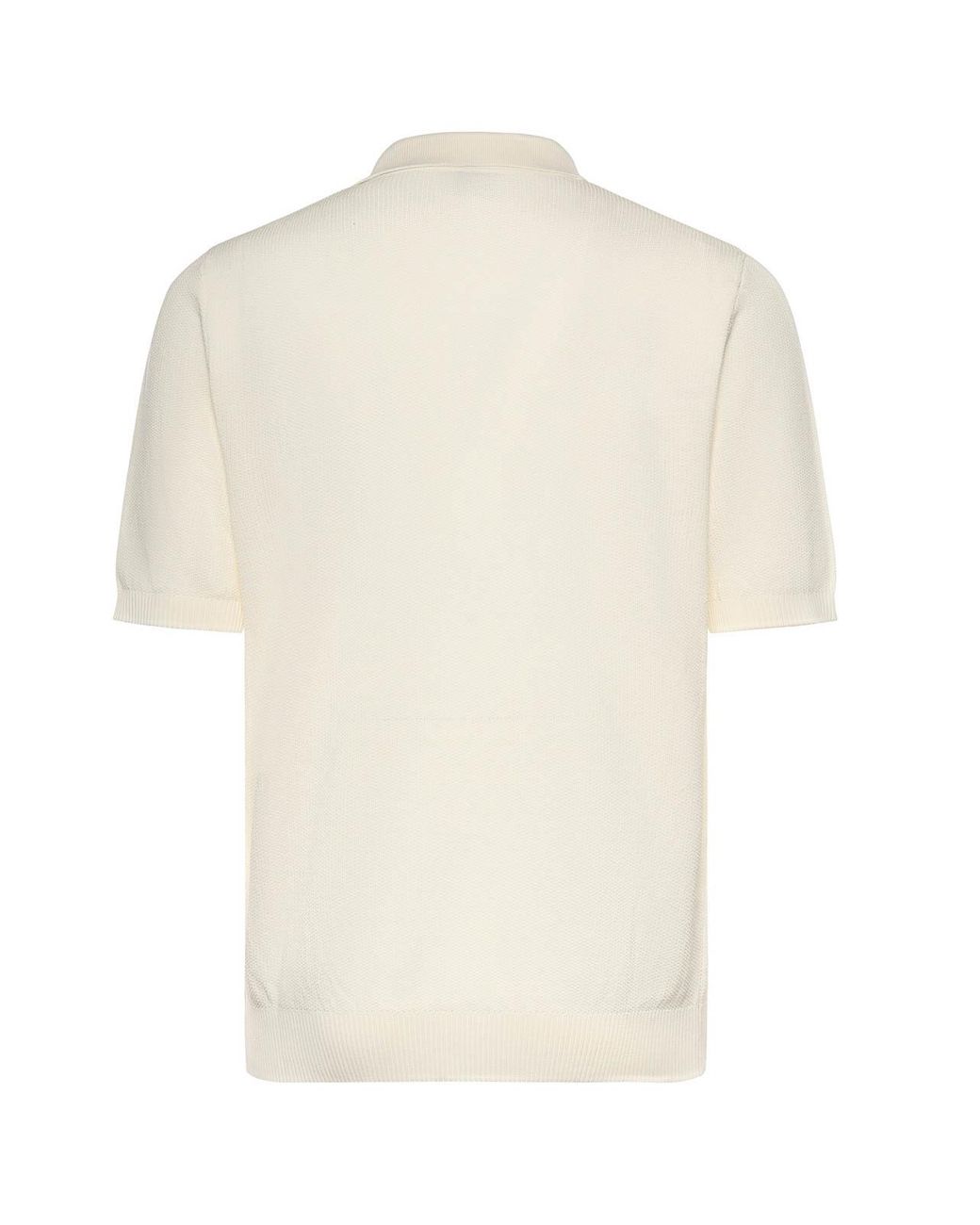 Eleventy White Cotton Polo for men