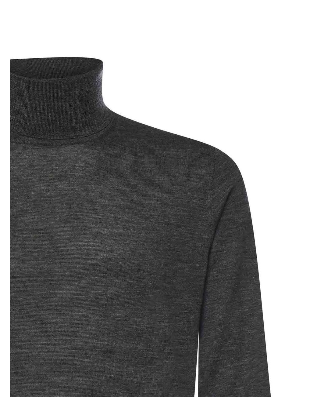 Mauro Ottaviani Gray Wool Turtleneck for men