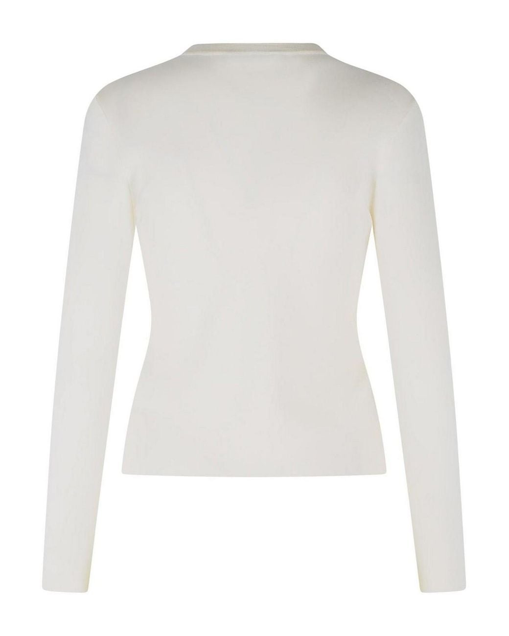 Max Mara White Manto Wool Yarn Sweater