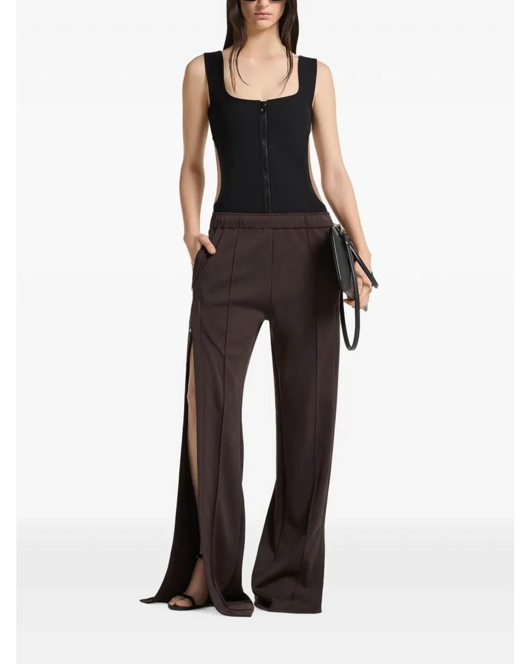 Courreges Black Top Cut Out Stretch Techno