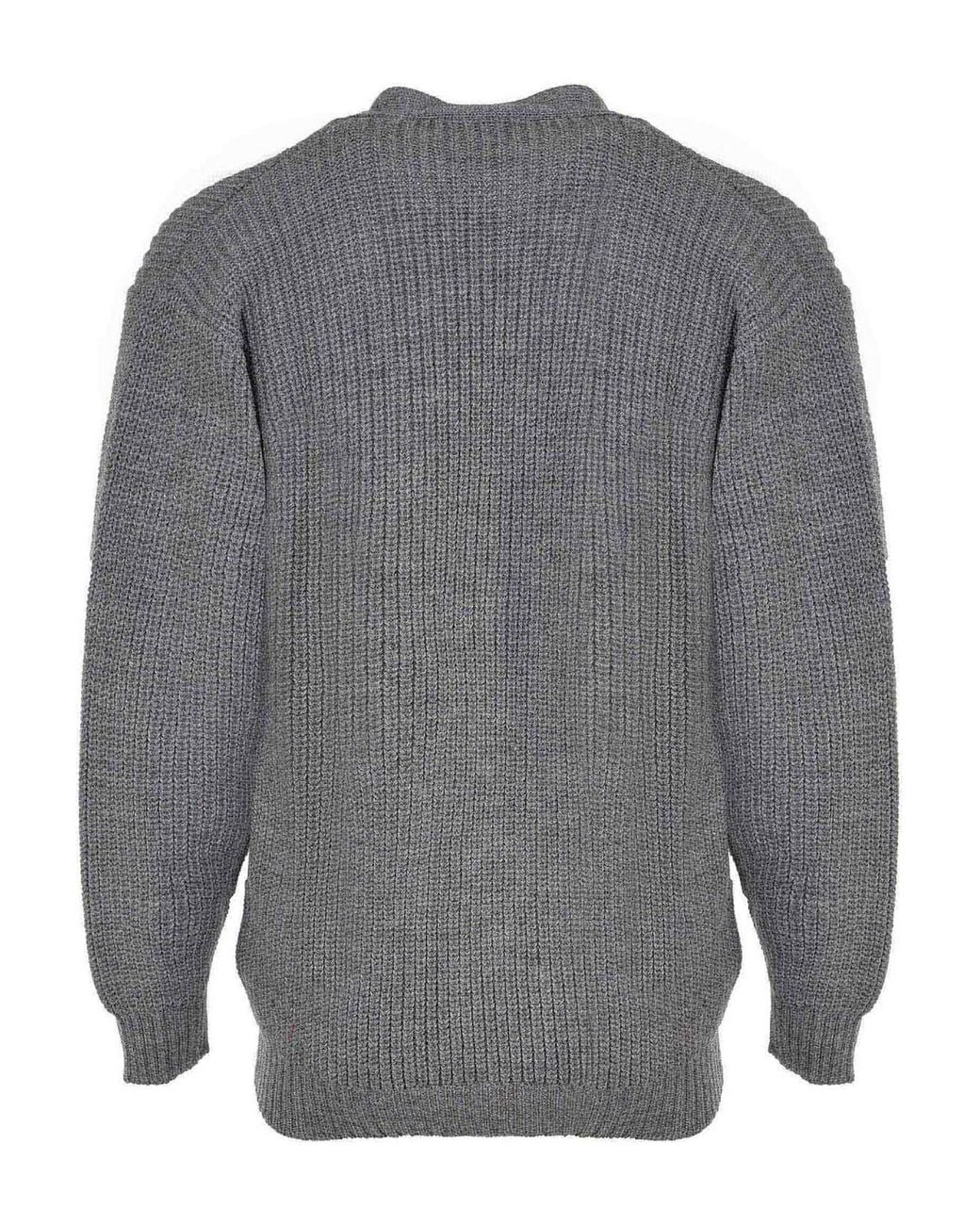 Amaranto Gray Amaranth Cardigan Made Of Wool for men