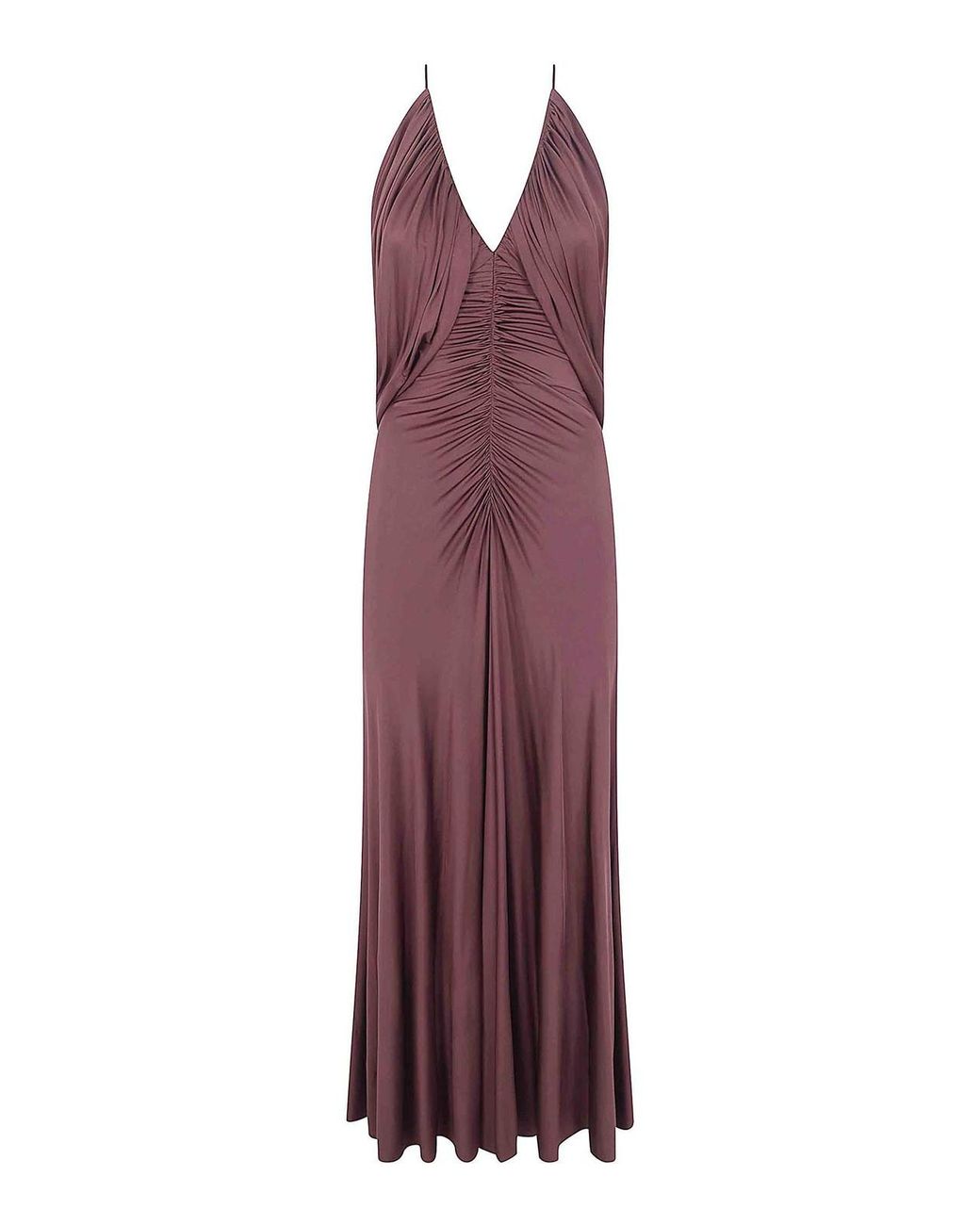 Self-Portrait Purple Jersey Drape Midi Dress