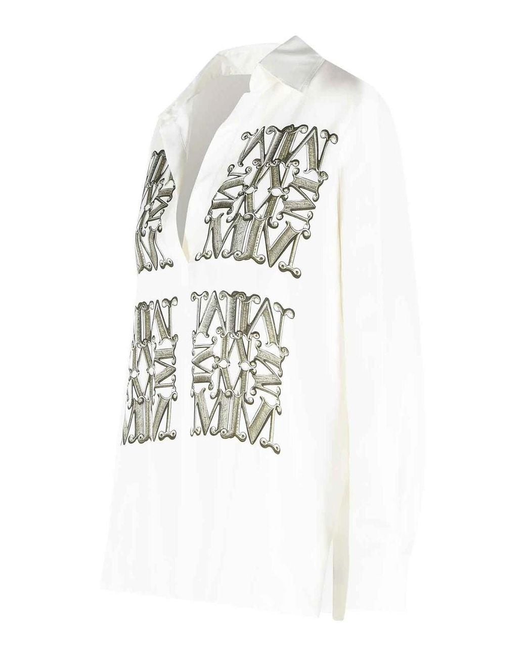 Max Mara White Filtro And Silk Shirt