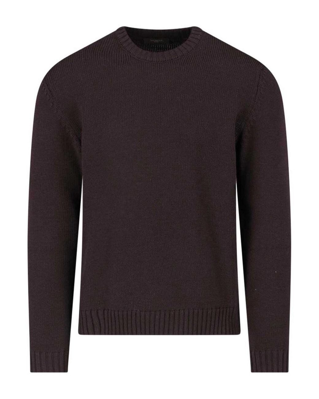 Zanone Black Virgin Wool Sweater for men