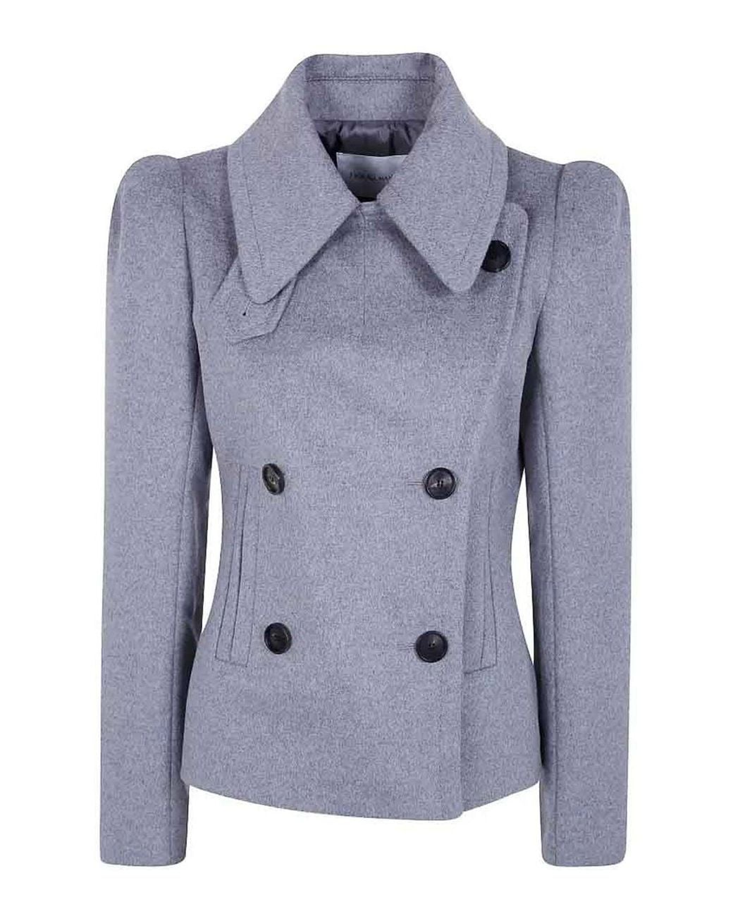 7 For All Mankind Blue Jacket Double Breasted Shoulder