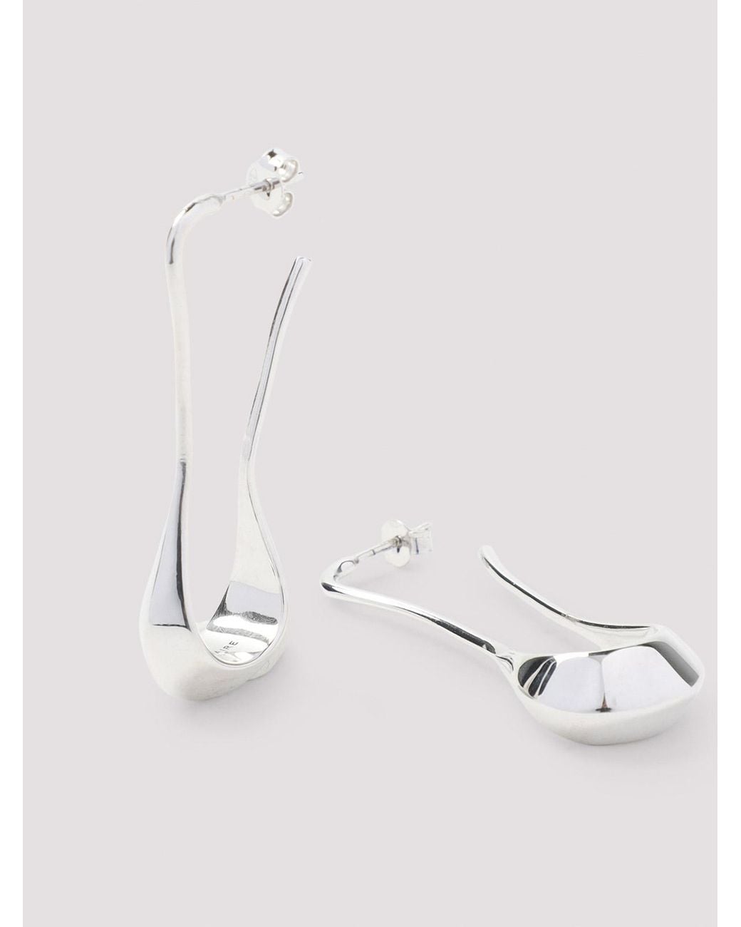 Lemaire White Short Drop Earrings