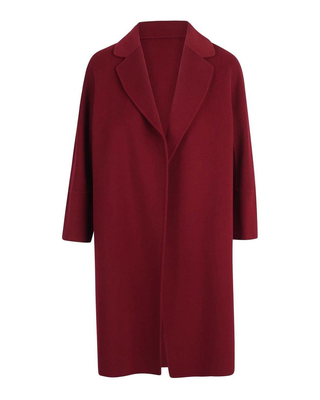 Max Mara Red Arona Double Wool Short Coat