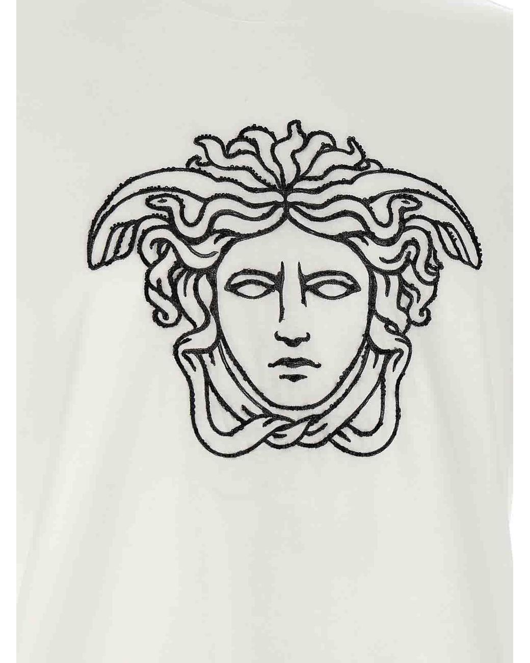 Versace White Cotton T-Shirt for men