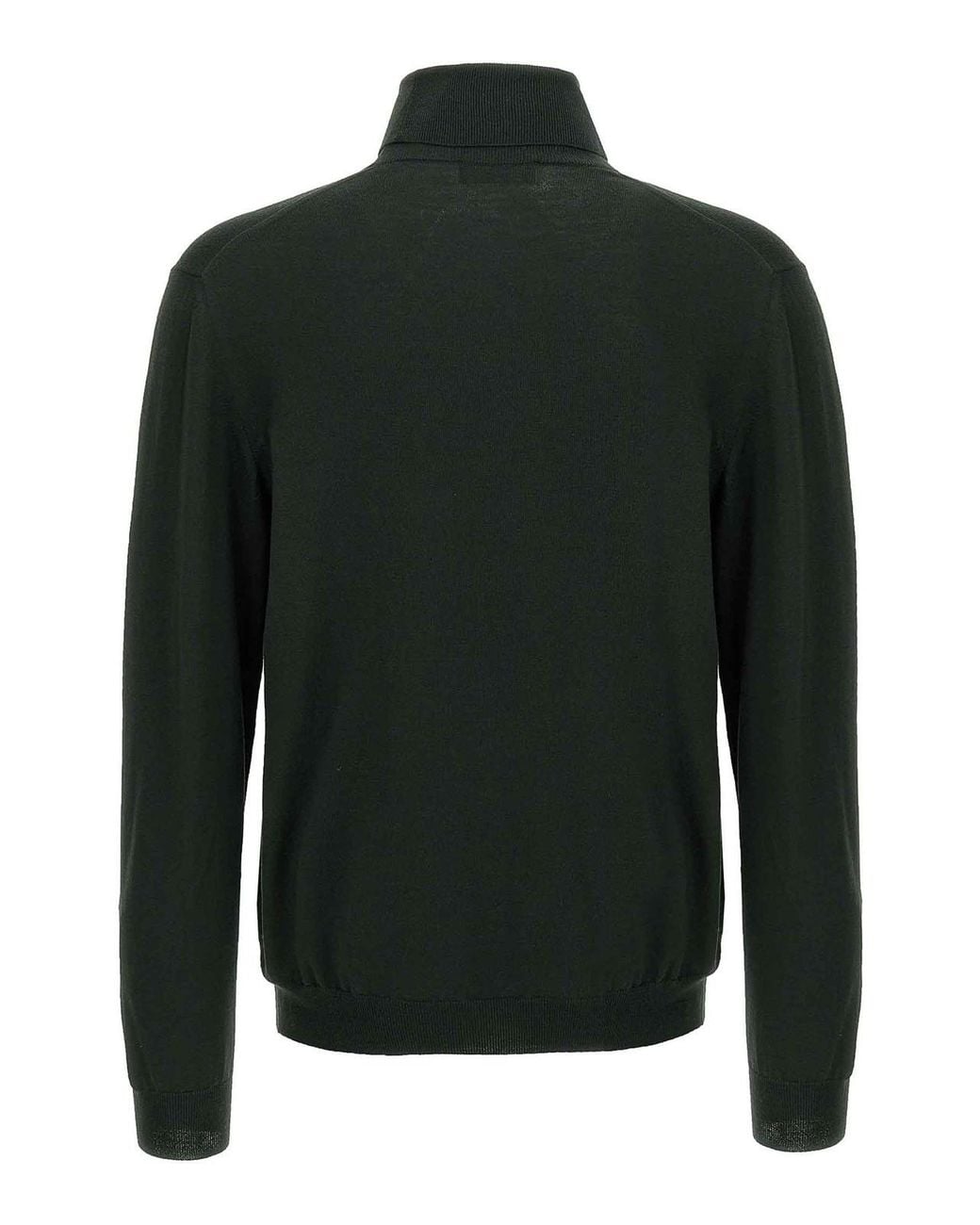 Zanone Green Wool Turtleneck Sweater for men