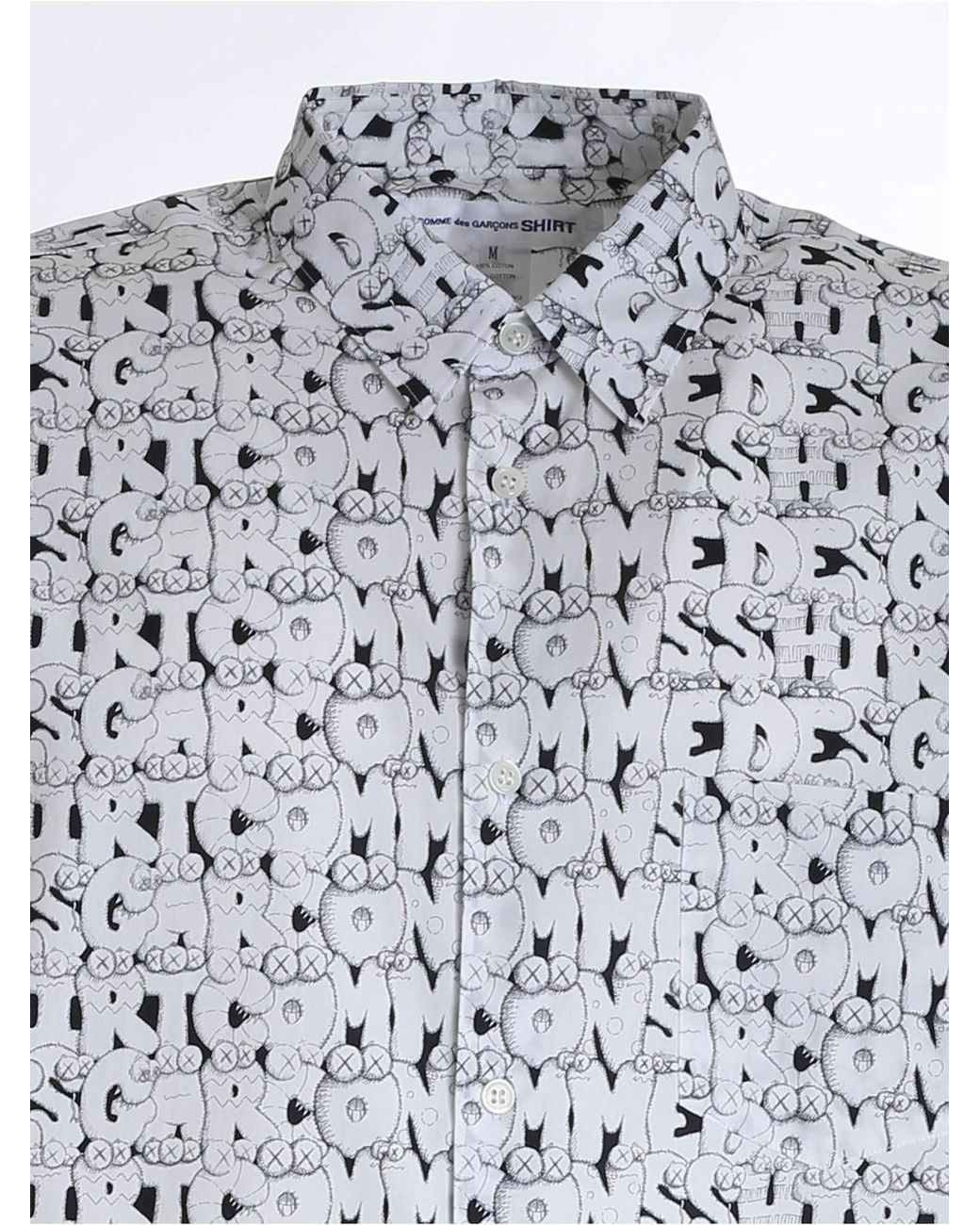 Comme des Garçons White X Kaws Print E Shirt for men