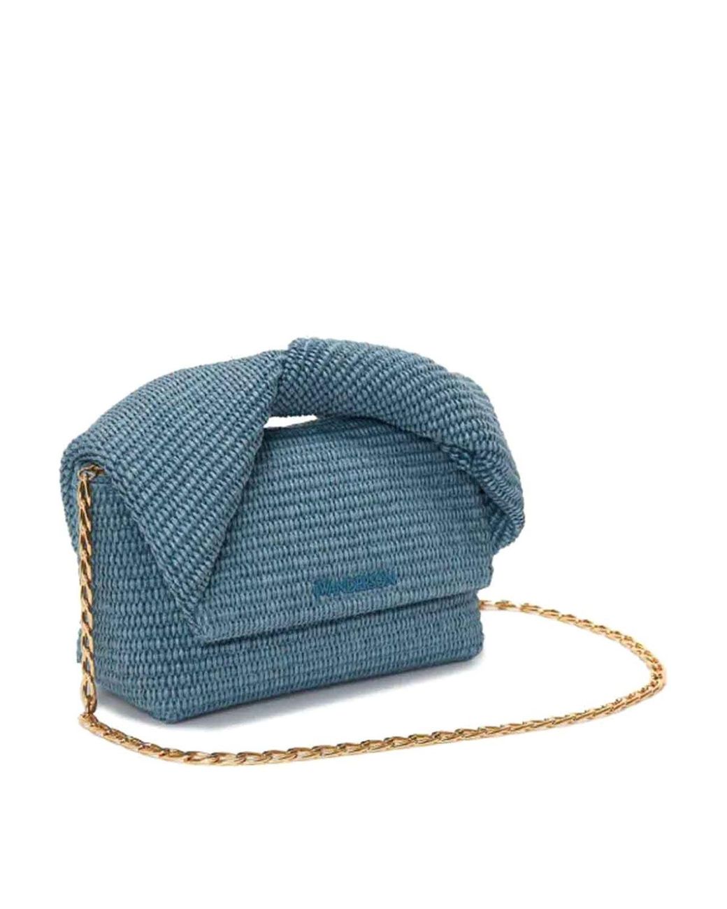 J.W. Anderson Blue Medium Twister Raffia Tote Bag
