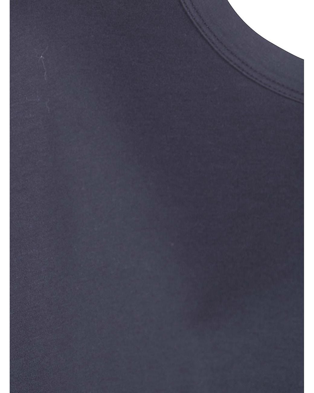 Shirt C-zero Blue Oversized Round Neck Coulisse T-Shirt