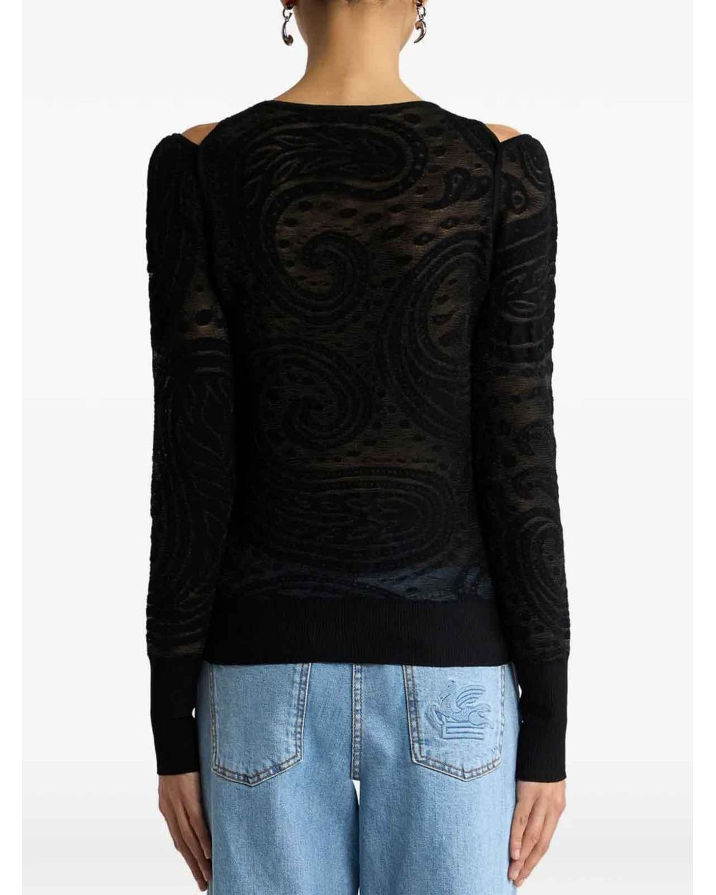 Etro Black Devore Sweater