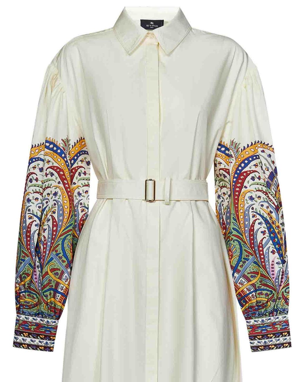 Etro White Cotton Maxi Shirt Dress
