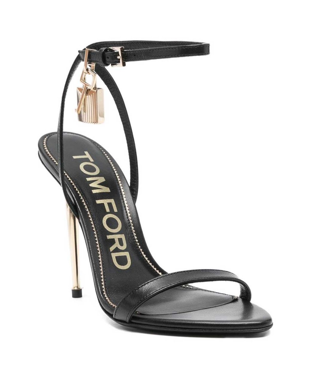 Tom Ford White Leather Heel Sandals