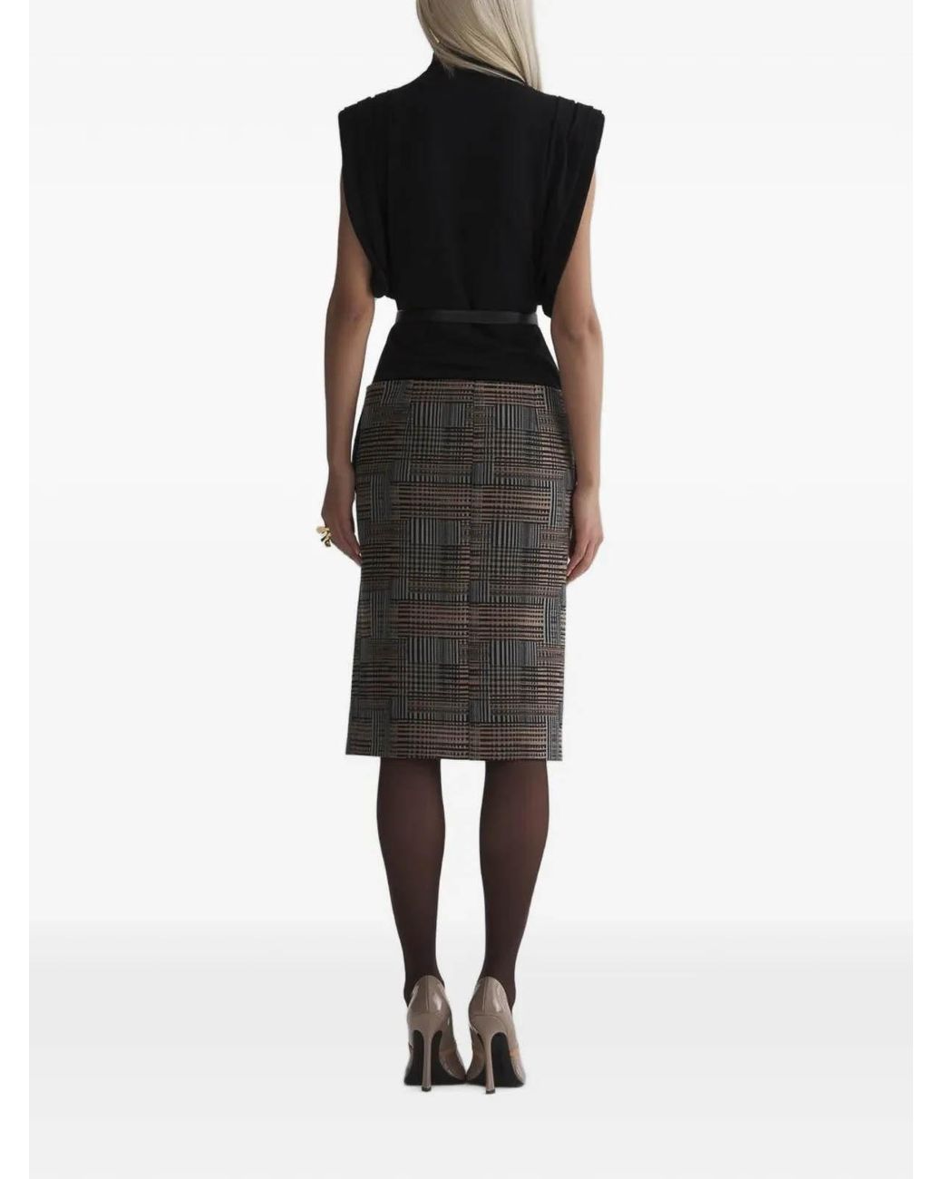 Mugler Black Top Draped