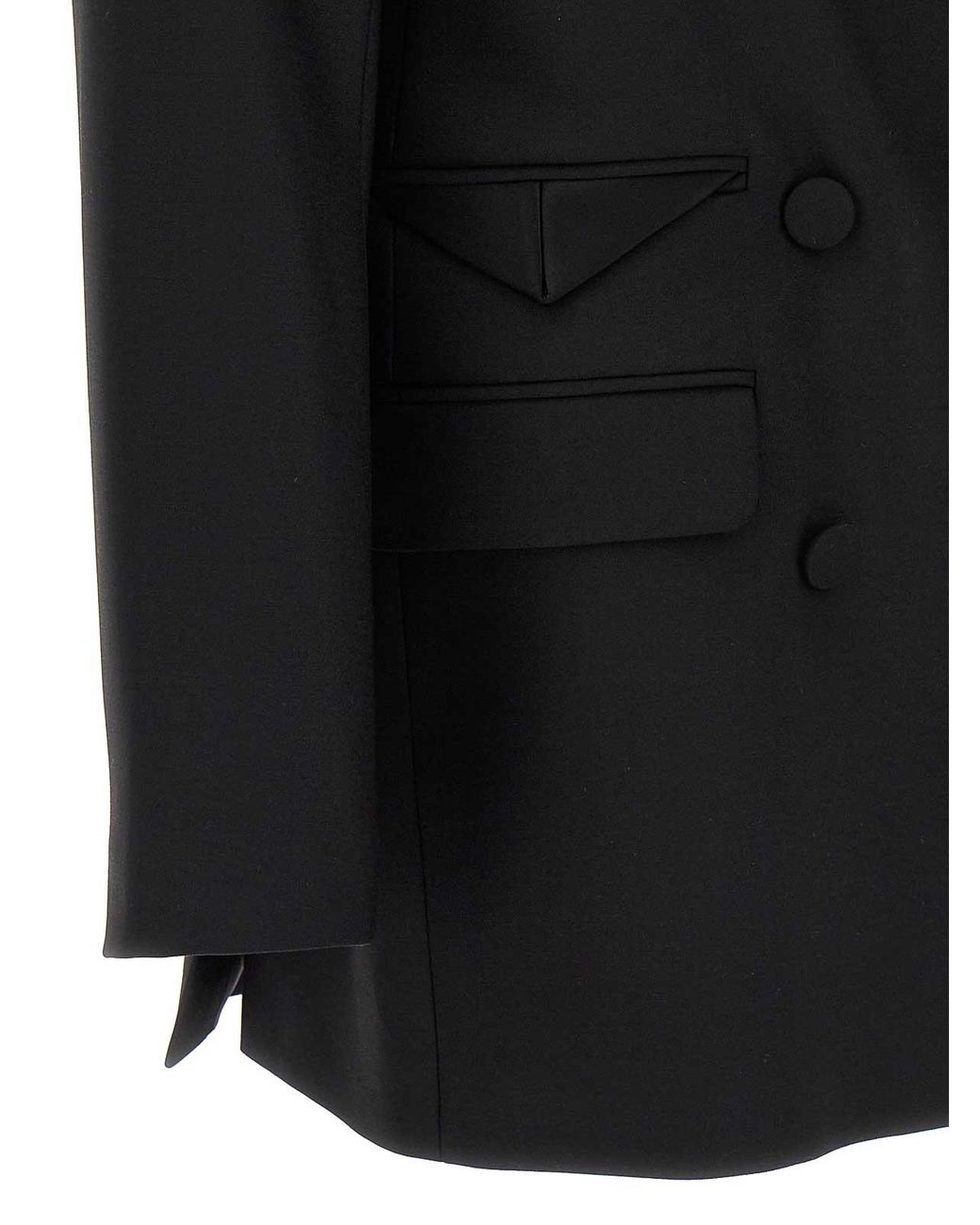 David Koma Black Tailored Tuxedo Blazer