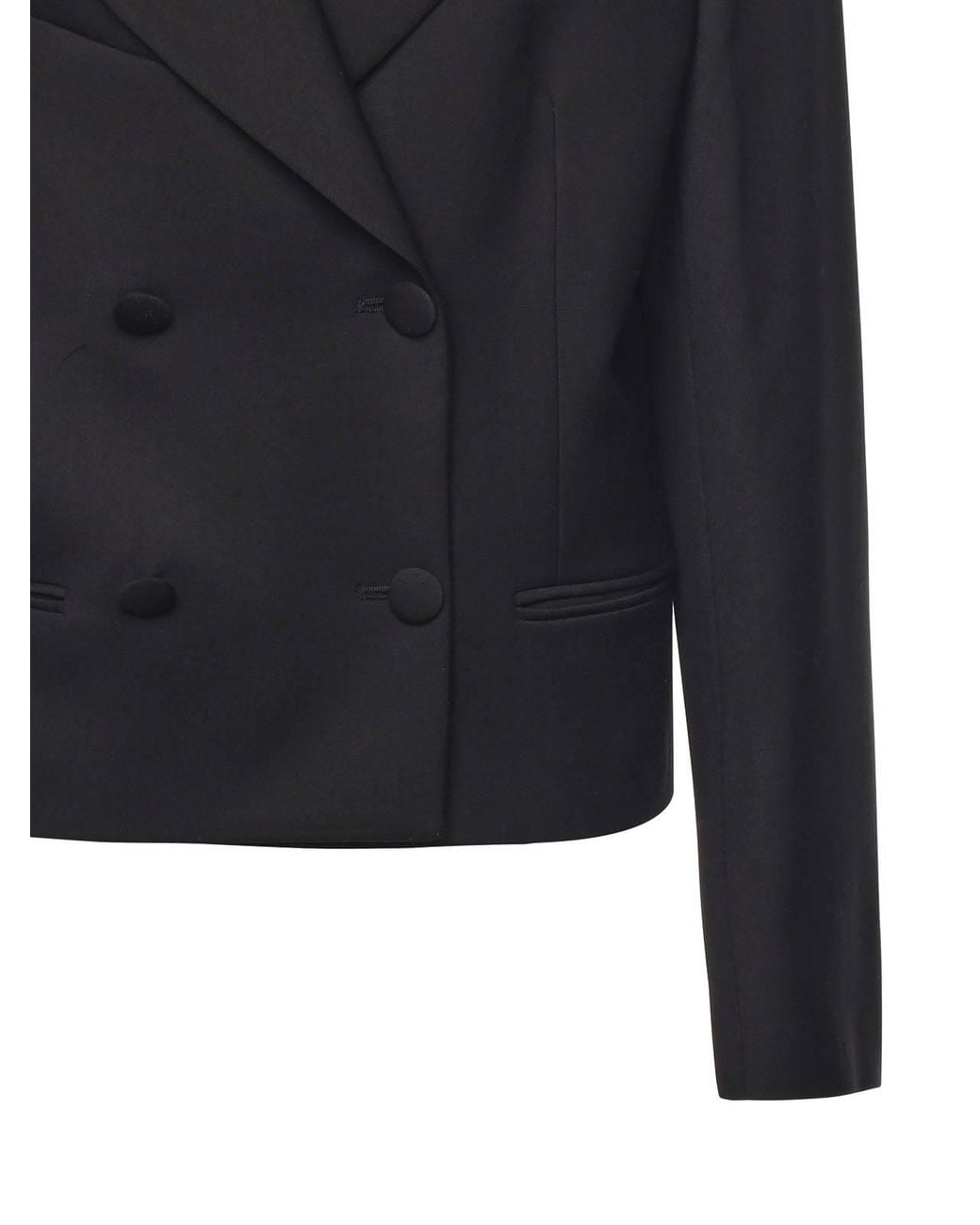 Nineminutes Black Cropped Tuxedo Blazer