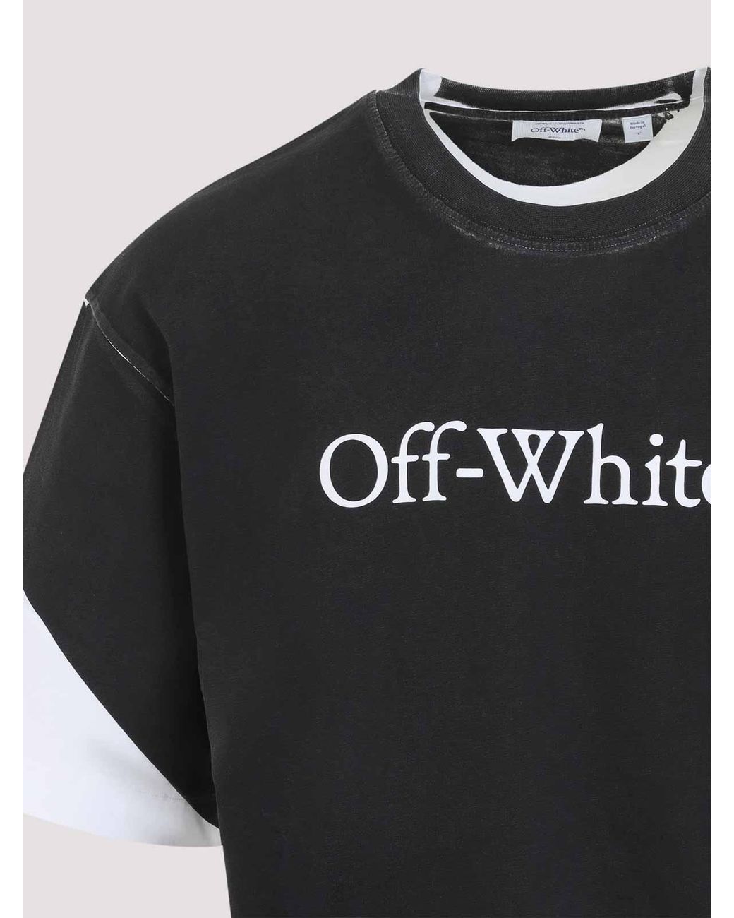 Off-White c/o Virgil Abloh Black Negative Big Bookish Skate T-Shirt for men