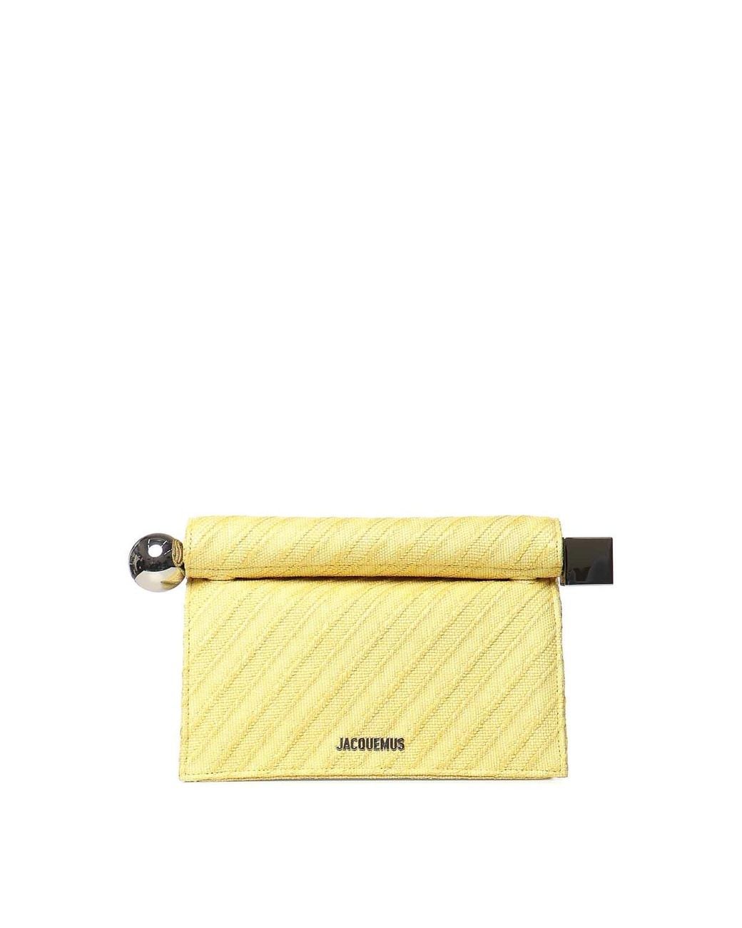 Jacquemus Yellow Rond Carr Clutch