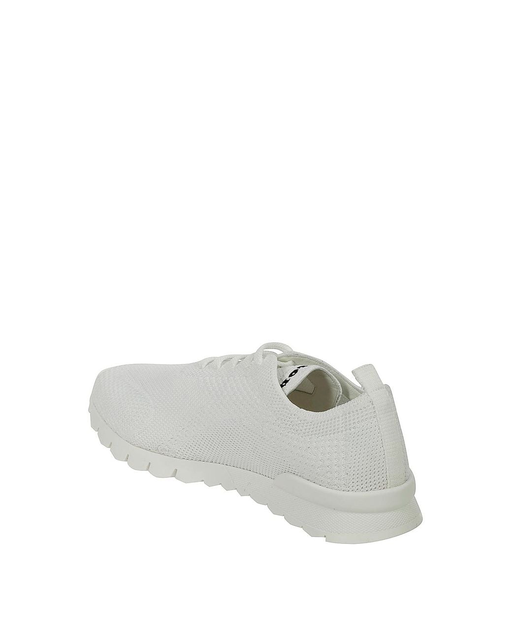 Kiton White Knitted Stretch Sneakers for men