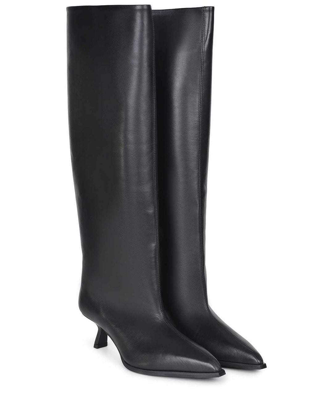 Poeve Gray Boots Made Of Leather