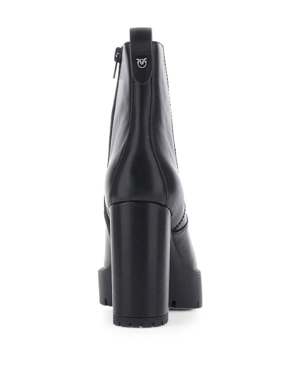 Pinko Black Clara Leather Ankle Boots